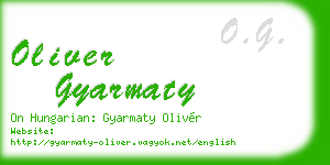 oliver gyarmaty business card